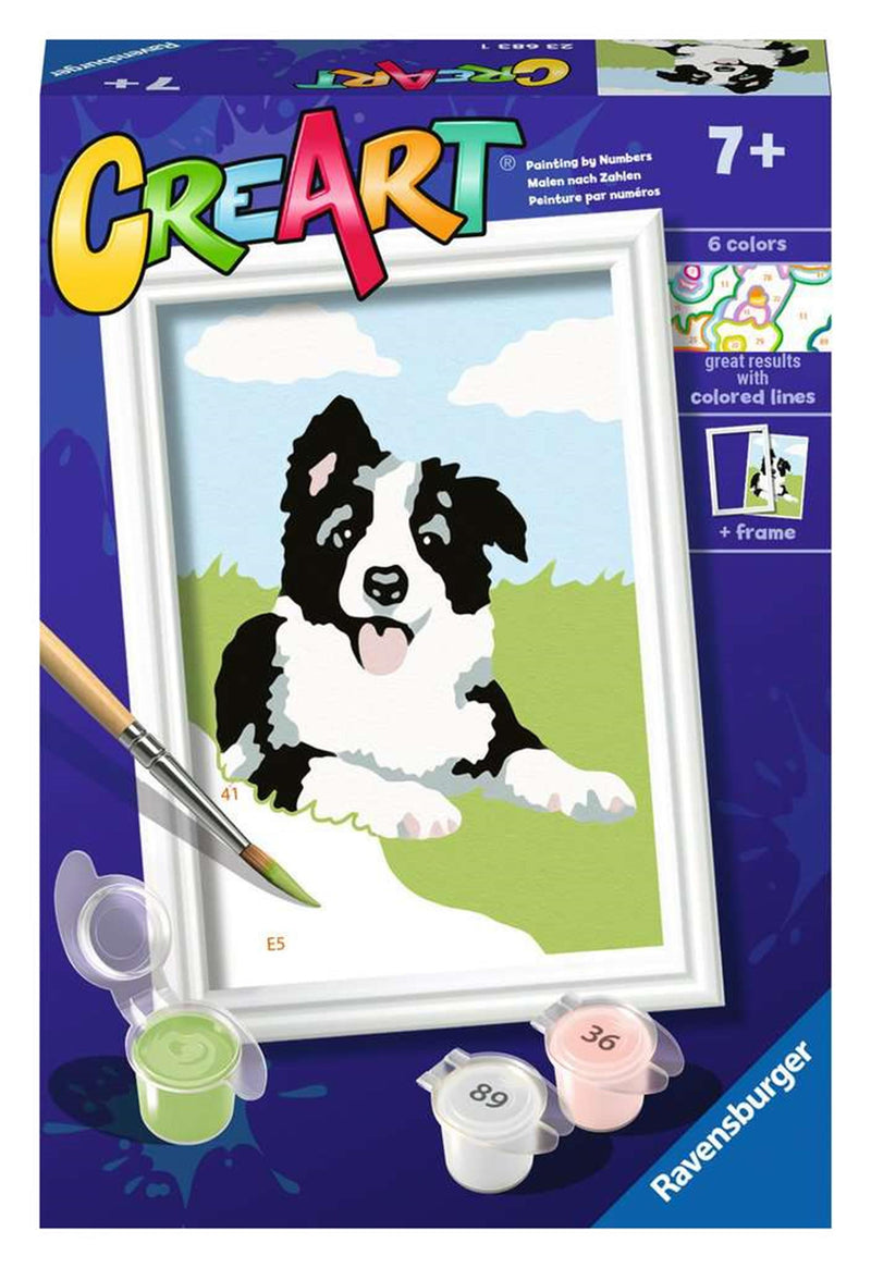 Afbeelding laden in galerijviewer, Ravensburger creart schilderen op nummer border collie