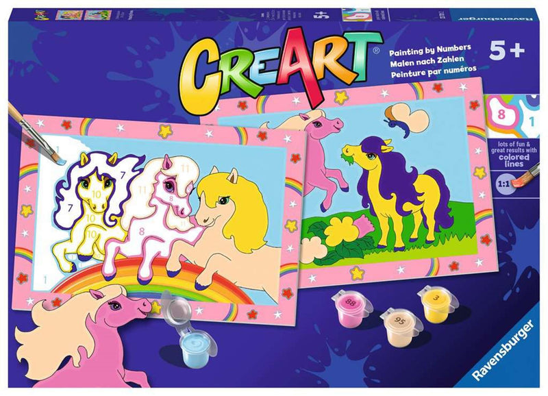 Afbeelding laden in galerijviewer, Ravensburger creart prancing ponies - schilderen op nummer voor kinderen