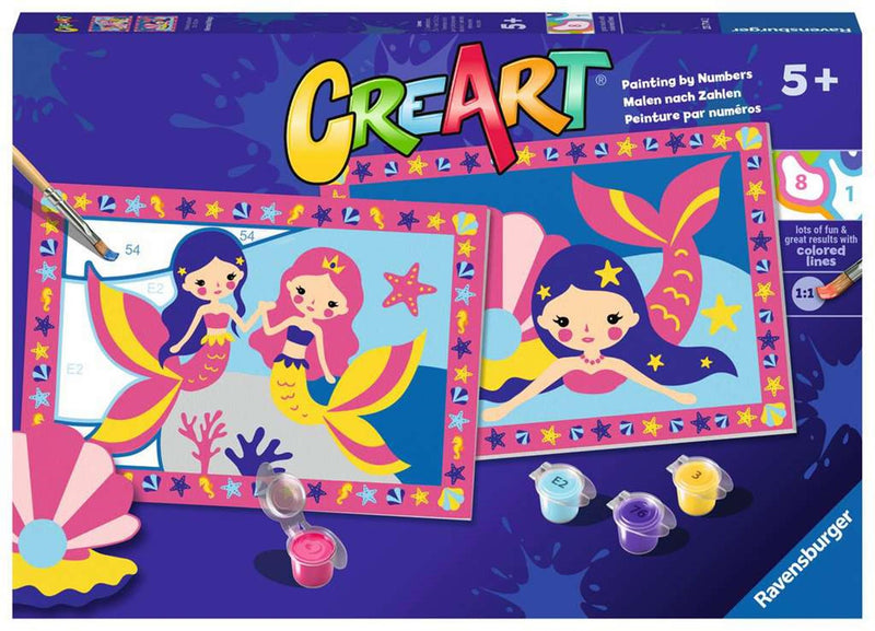 Afbeelding laden in galerijviewer, Ravensburger creart schilderen op nummer - zeemeermin magie