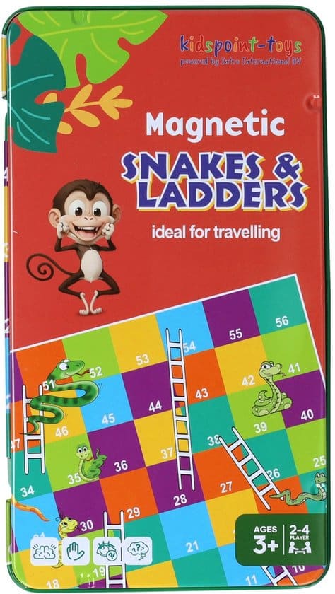 Afbeelding laden in galerijviewer, Intro magnetische reisspel in blik slang ladders