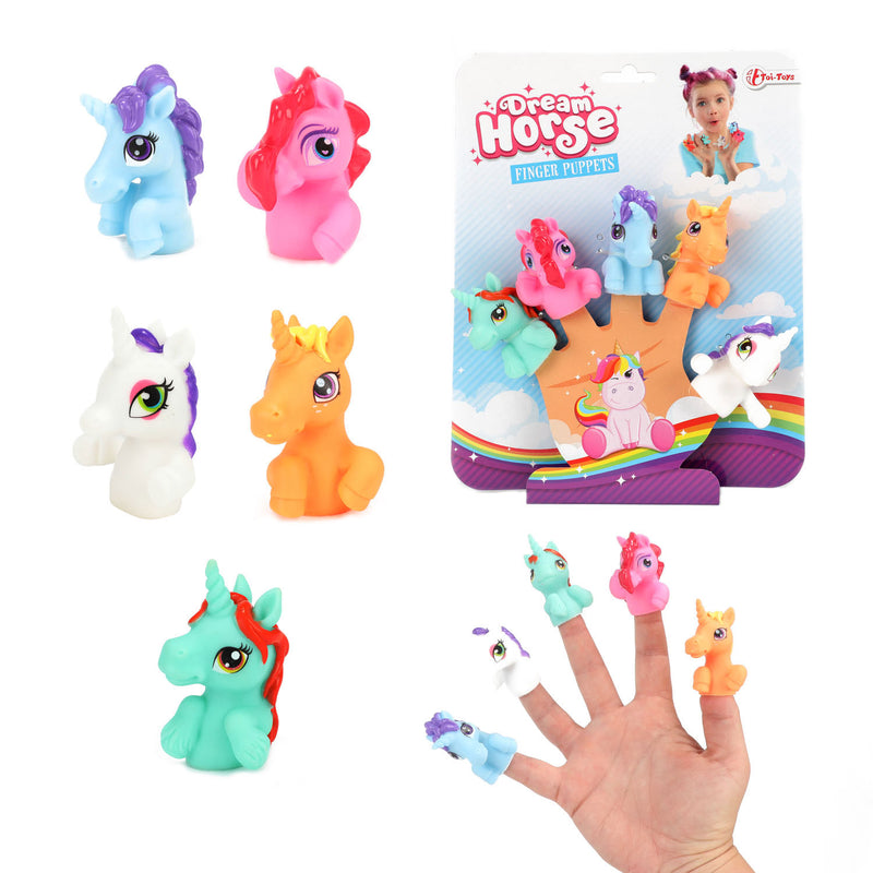 Afbeelding laden in galerijviewer, Toi-toys vingerpoppen eenhoorn, 5st.