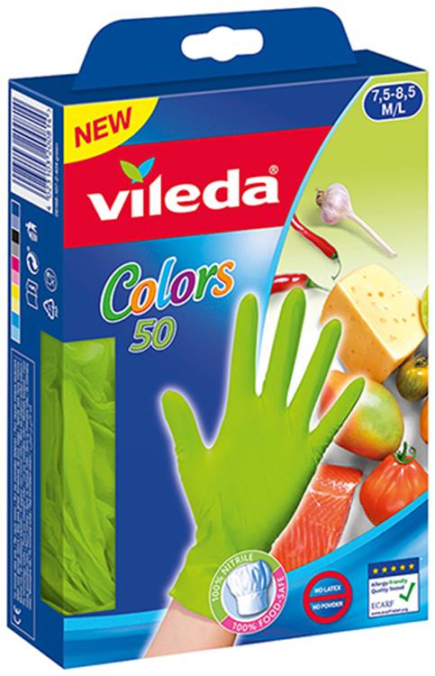 Afbeelding laden in galerijviewer, Vileda 1057857 - handschoenen colors 50pcs m l | 4 stuks