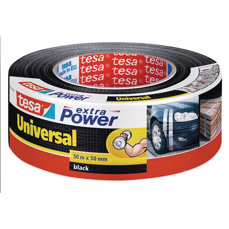 Afbeelding laden in galerijviewer, Tesa textieltape extra power universeel ducttape textielversterkt voor repareren – grijs 50m x 50mm