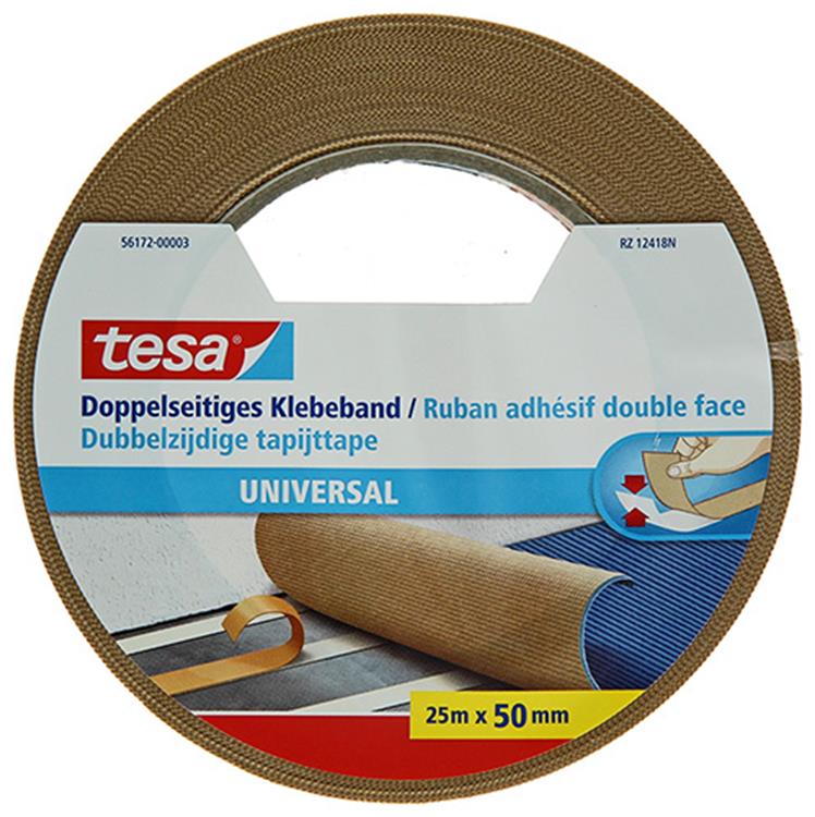 Afbeelding laden in galerijviewer, Tesa dubbelzijdig plakband universeel veelzijdig verpakking decoratie tapijt – 25m x 50mm