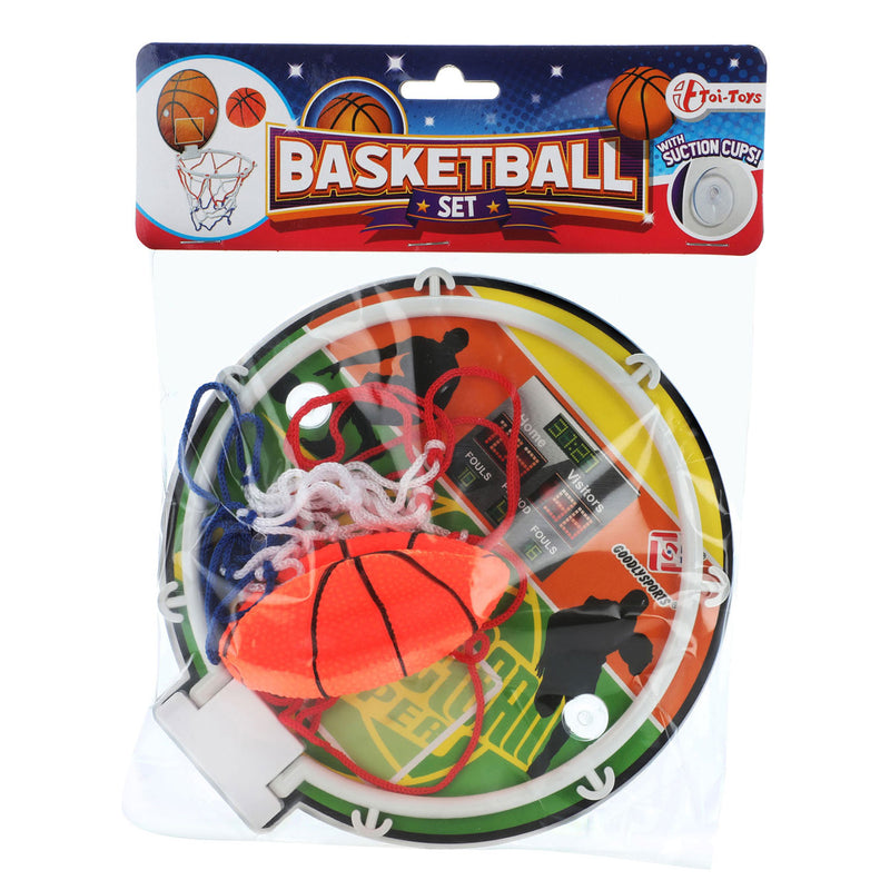 Afbeelding laden in galerijviewer, Toi-toys mini basketbalset met bal en zuignappen