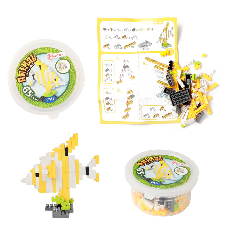 Afbeelding laden in galerijviewer, Toi-toys blocks bouwenstenen mini dier in potje