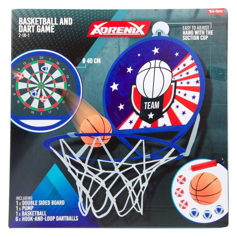 Afbeelding laden in galerijviewer, Adrenix darts basketbal 2in1 spel - multicolor speelgoed voor kinderen.
