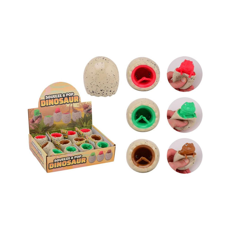 Afbeelding laden in galerijviewer, Johntoy john toy squeeze pop dino 5x5x6,5cm