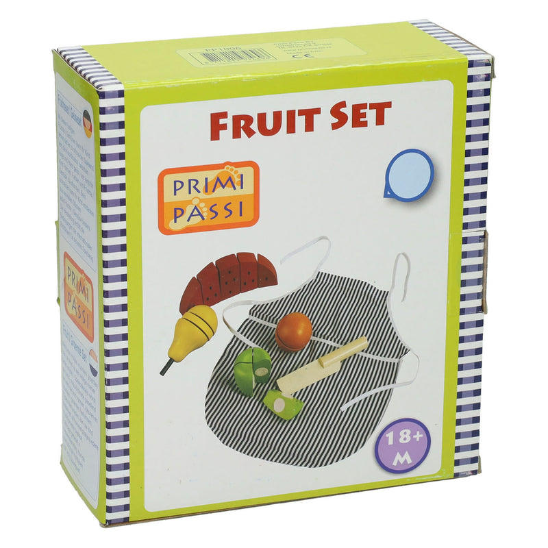 Afbeelding laden in galerijviewer, Primi passi - houten snijfruit set met schort