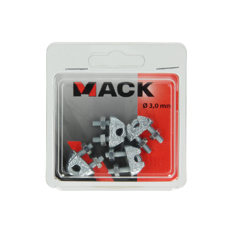 Afbeelding laden in galerijviewer, Mack 1006864 - 4 staaldraadklemmen crosby verzinkt 3mm bl | 5 stuks