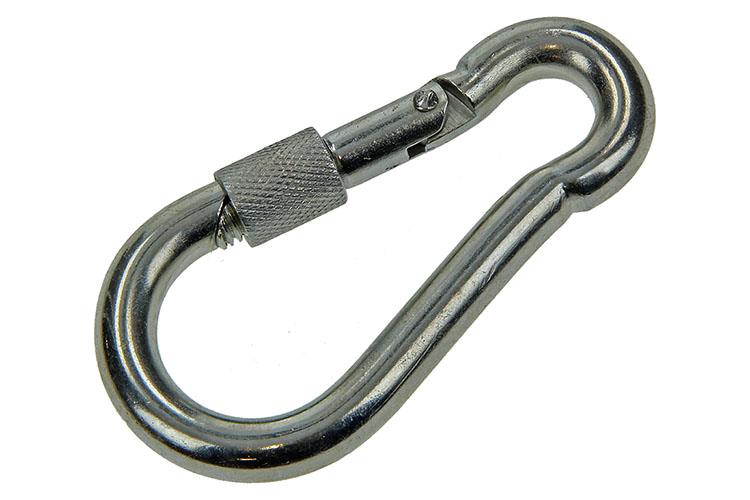 Afbeelding laden in galerijviewer, Mack 1006894 - 1 karabijnhaak+borgsl. verzinkt 10mm bl | 5 stuks