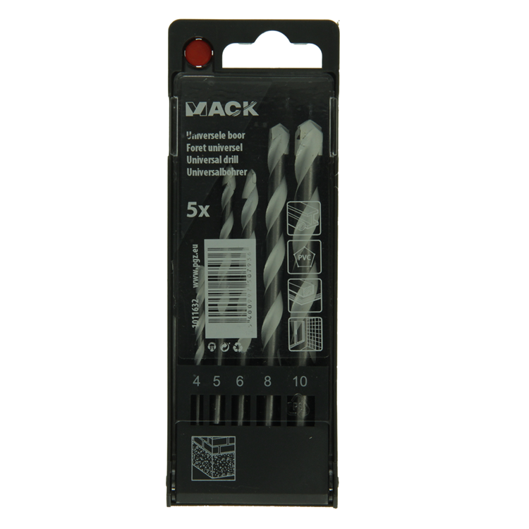 Afbeelding laden in galerijviewer, Mack 1011632 - universele multi boor set 5 delig 4-10mm | 5 stuks
