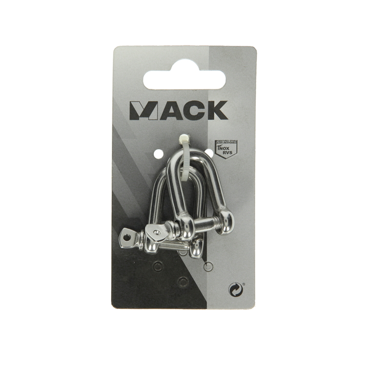 Afbeelding laden in galerijviewer, Mack 1008456 - 2 kelven recht 6mm inox | 10 stuks
