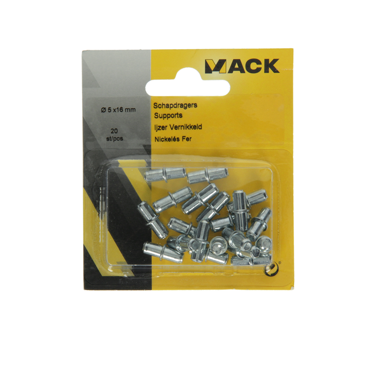 Afbeelding laden in galerijviewer, Mack 1013701 - 20 plankdragers staal verzinktø 5 x 16 mm | 5 stuks