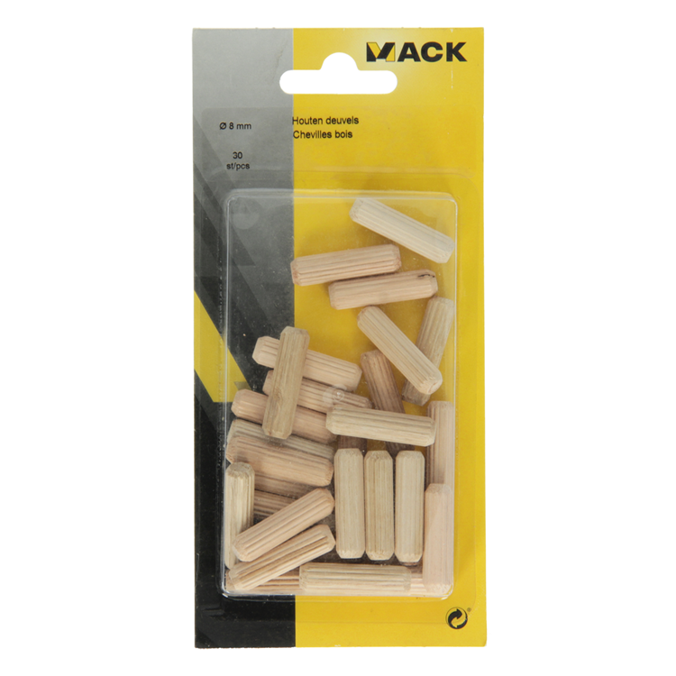 Afbeelding laden in galerijviewer, Mack 1013778 - 30 houten deuvels ø 8 mm | 5 stuks