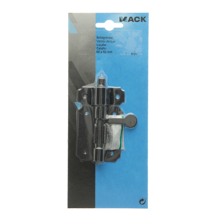 Afbeelding laden in galerijviewer, Mack 1013729 - 1 boksgrendel zw cataf. 65mm | 5 stuks