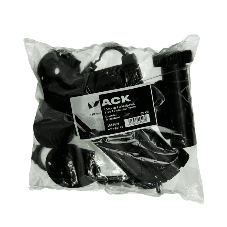 Afbeelding laden in galerijviewer, Mack 1014496 - set van 4 sokkelpoten kunststof 150 mm | 10 stuks