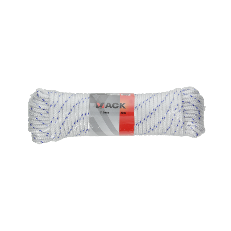 Afbeelding laden in galerijviewer, Mack 1013976 - pp gevlochten wit blauw streng6mm 20m | 5 stuks