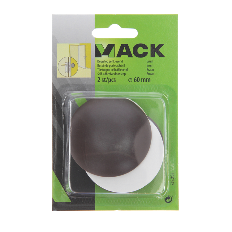 Afbeelding laden in galerijviewer, Mack 1047652 - deurstop zelfklevend bruin ø 60 mm 2 st pcs | 6 stuks