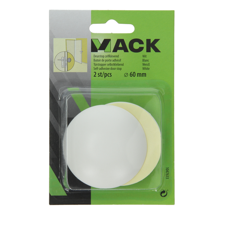 Afbeelding laden in galerijviewer, Mack 1047633 - deurstop zelfklevend wit ø 60 mm 2 st pcs | 6 stuks