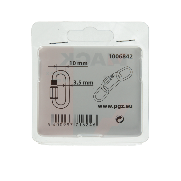Afbeelding laden in galerijviewer, Mack 1006842 - 2 loze schakels verzinkt+moer bl 3,5mm | 5 stuks