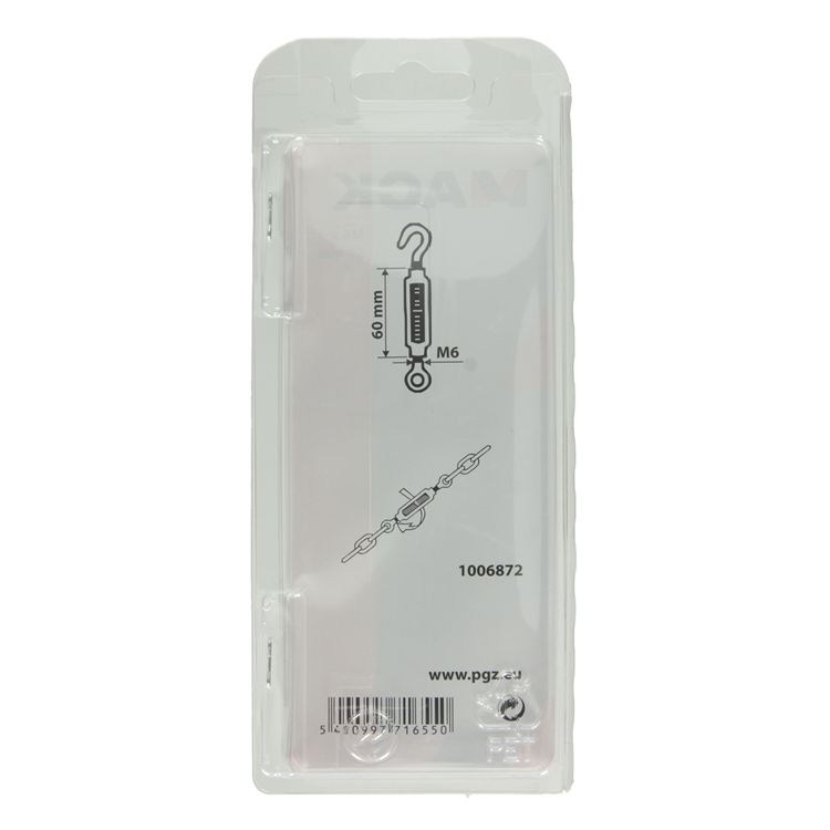 Afbeelding laden in galerijviewer, Mack 1006872 - 2 spanners: oog + haak verzinkt m6x60mm bl | 5 stuks