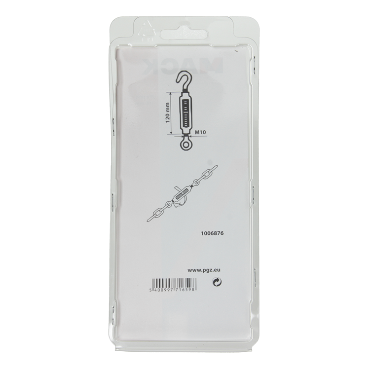 Afbeelding laden in galerijviewer, Mack 1006876 - 1 spanner: oog + haak verzinkt m10x120mm bl | 3 stuks