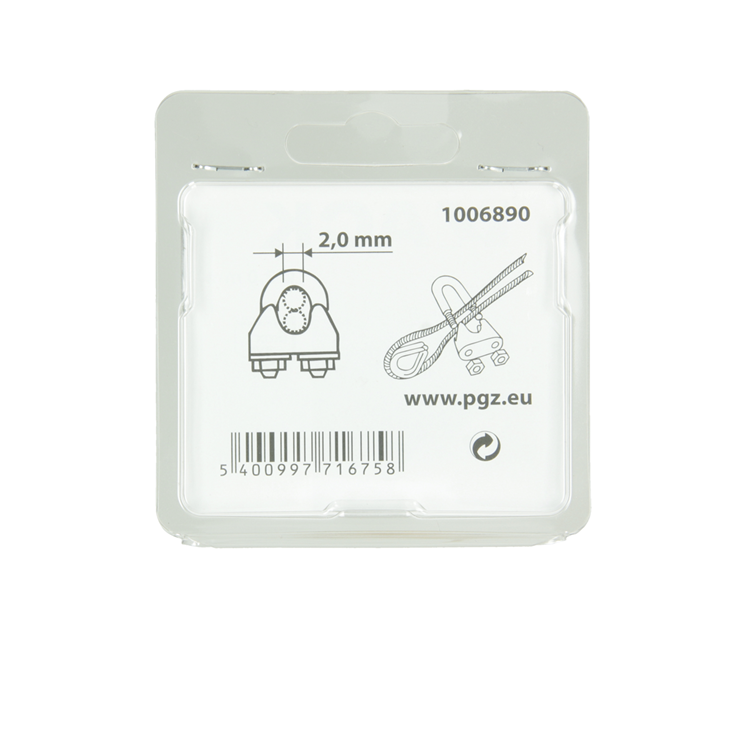 Afbeelding laden in galerijviewer, Mack 1006890 - 4 staaldraadklemmen crosby inox 1-2mm bl | 5 stuks