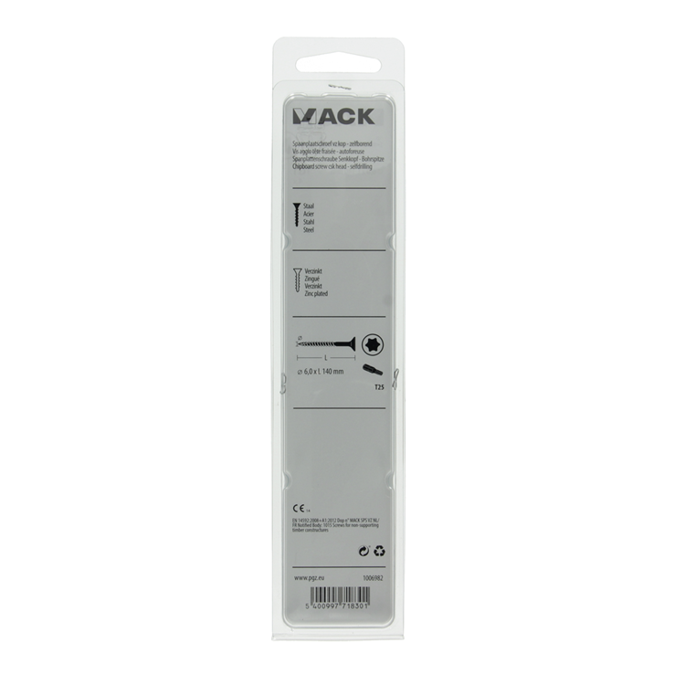 Afbeelding laden in galerijviewer, Mack 1006982 - spaanplschrf. vzkop-zelfb geelverzinkt 4st 6 x 140mm | 10 stuks