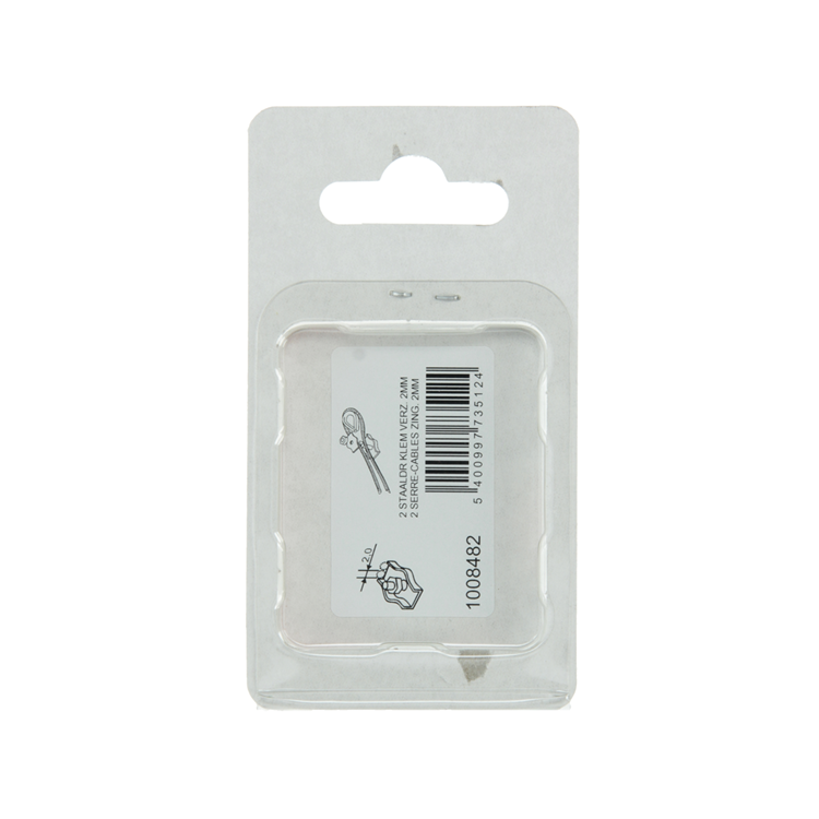 Afbeelding laden in galerijviewer, Mack 1008482 - 2 staaldraadklemmen 2mm simplex verzinkt | 10 stuks