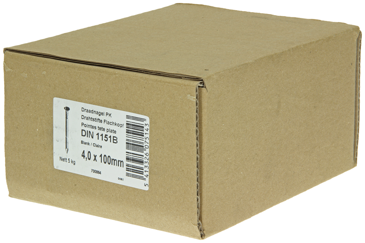Afbeelding laden in galerijviewer, 1015652 - doos 5 kg. nagels platte kop 4,0x100 mm | 3 stuks