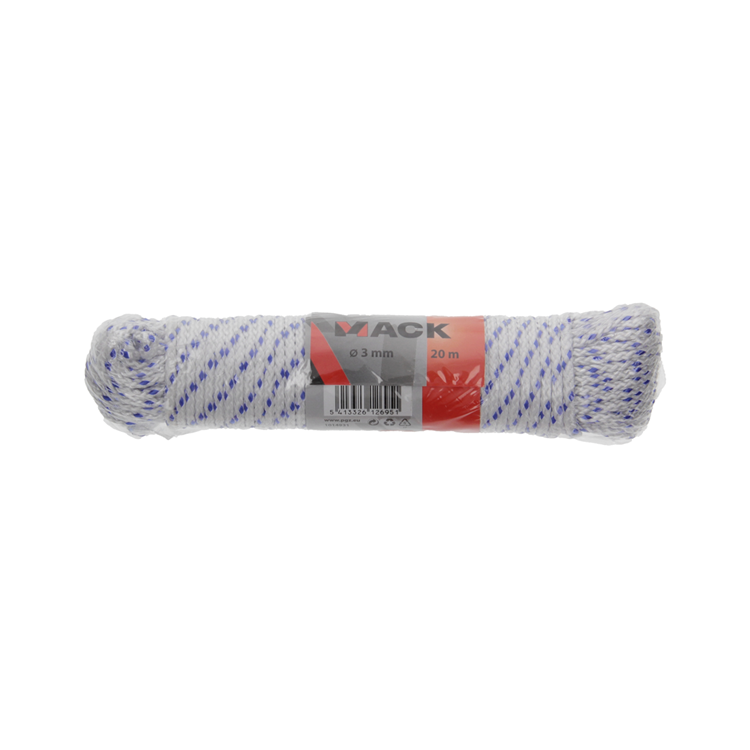 Afbeelding laden in galerijviewer, Mack 1014931 - pp gevlochten wit blauw streng3mm 20m | 5 stuks