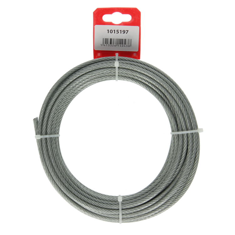 Afbeelding laden in galerijviewer, Mack 1015197 - staalkabel pvc mantel 6x7 10m 4-5mm wll 170kg din en12385-4 | 5 stuks