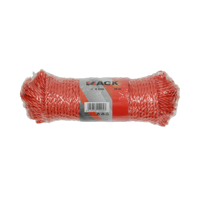 Afbeelding laden in galerijviewer, Mack 1013963 - pp gedraaid oranje streng 4mm 30m | 5 stuks
