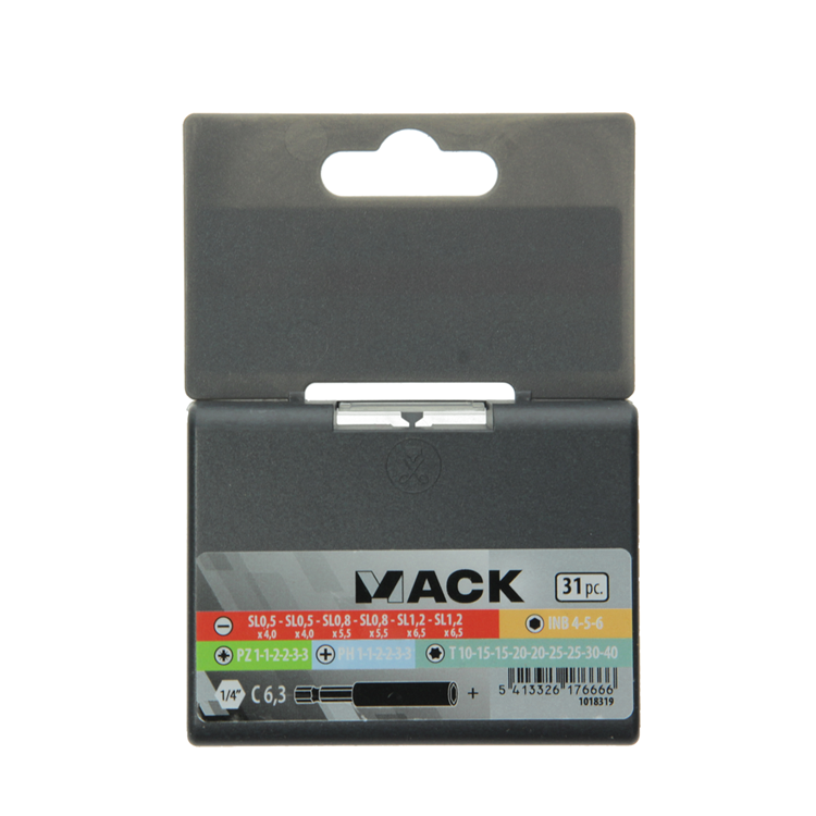 Afbeelding laden in galerijviewer, Mack 1018319 - schroefbit set 31 delig | 5 stuks