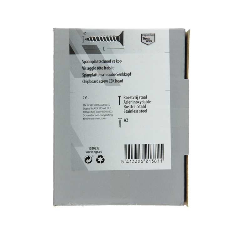 Afbeelding laden in galerijviewer, Mack 1020237 - spaanplaatschroef vz kop inox a2 100 st 4,0 x 50 mm | 2 stuks
