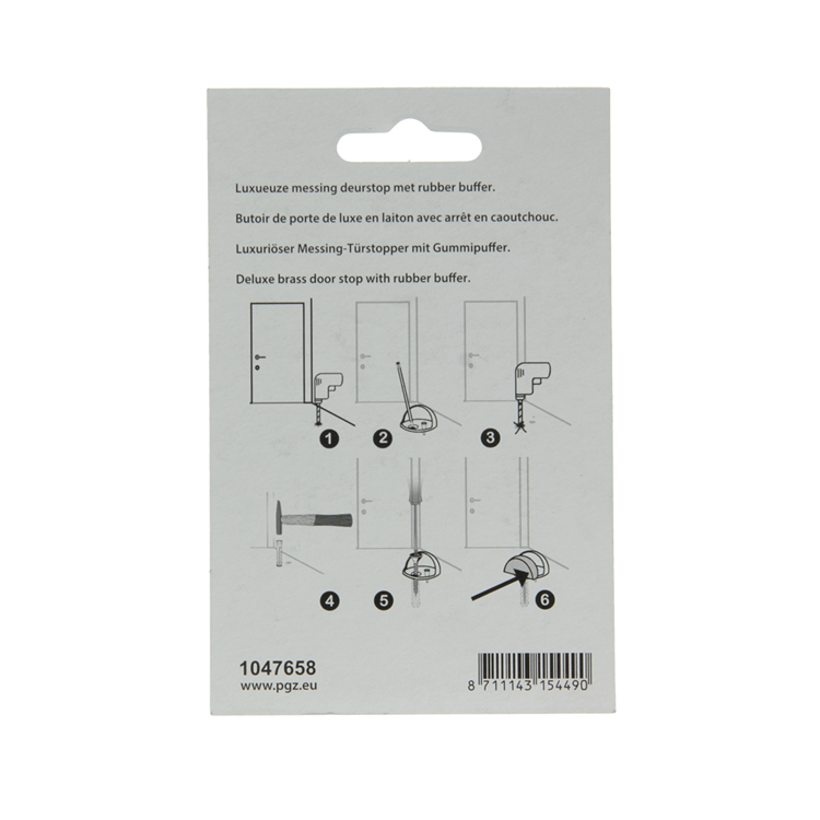 Afbeelding laden in galerijviewer, Mack 1047658 - deurstop halvemaan messing ø 44 mm 1 st pc | 6 stuks