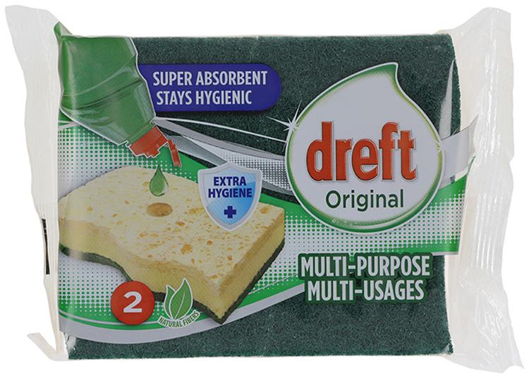Afbeelding laden in galerijviewer, Dreft 1054240 - cello schuurspons original hygienic x2 | 4 stuks