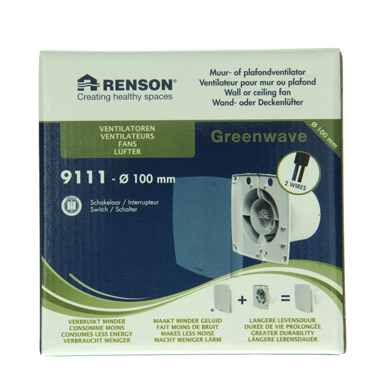 Afbeelding laden in galerijviewer, Renson 1069250 - mech. ventilator standaard 9111 (dia 100) | 2 stuks