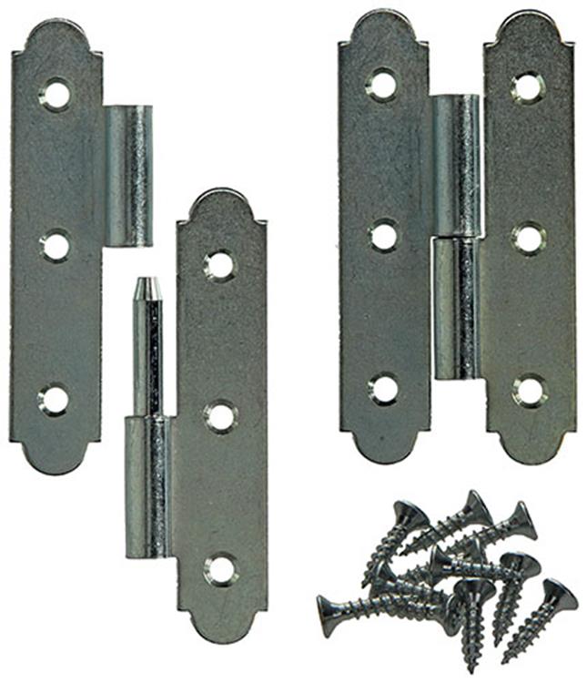 Afbeelding laden in galerijviewer, Mack 1013259 - 2 spaanse paumellen rechts verzinkt h 90 x b 50 mm | 5 stuks