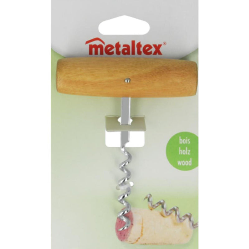 Afbeelding laden in galerijviewer, Metaltex kurkentrekker hout rvs 10,5cm