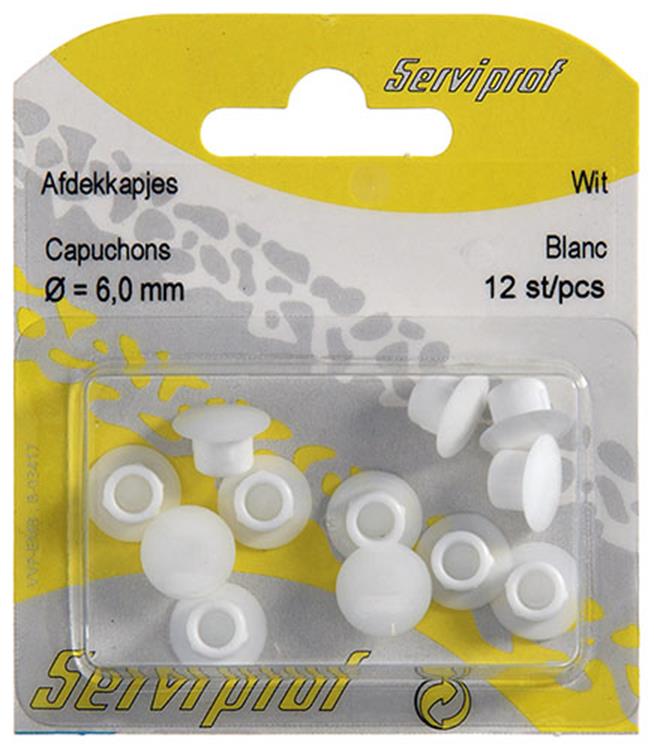 Afbeelding laden in galerijviewer, Mack 1014489 - 12 afdekkapjes wit ø 6 mm | 5 stuks