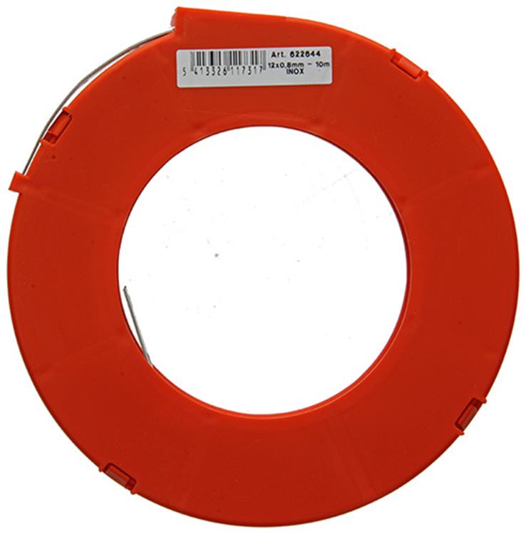 Afbeelding laden in galerijviewer, 1014766 - geperforeerd bandijzer, inox 12mmx0.8mm x10m | 2 stuks