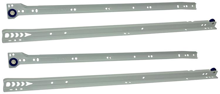 Afbeelding laden in galerijviewer, 1013692 - paar rolladegeleiders wit 25kg 55cm | 5 stuks