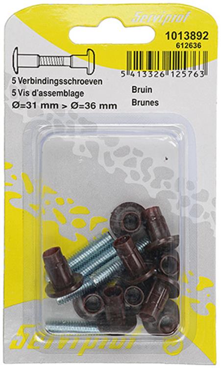 Afbeelding laden in galerijviewer, Mack 1013892 - 5 verbindingsschroeven bruin 30-40 mm | 10 stuks