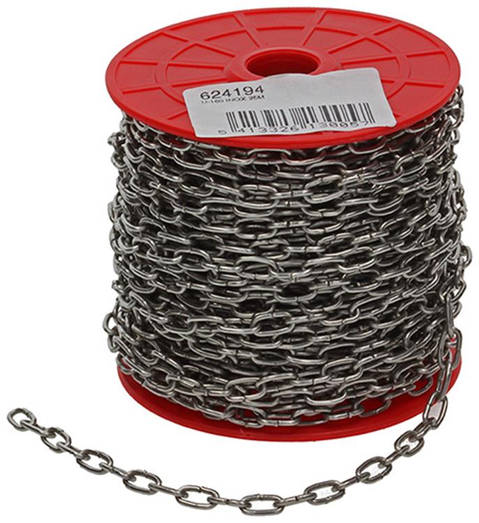Afbeelding laden in galerijviewer, Mack 1015002 - 25m horlogeketting inox rd.haspel 1,6mm | 25 stuks