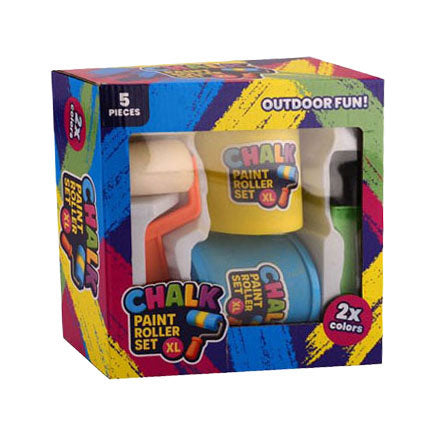 Afbeelding laden in galerijviewer, Johntoy jumbo stoepkrijt rollers, 2 kleuren + kwast
