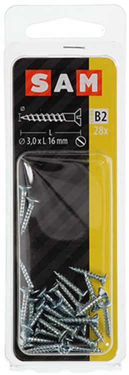 Afbeelding laden in galerijviewer, Mack 1017347 - houtschroef verzonken kop verz28 st 3,0 x 16 mm | 10 stuks