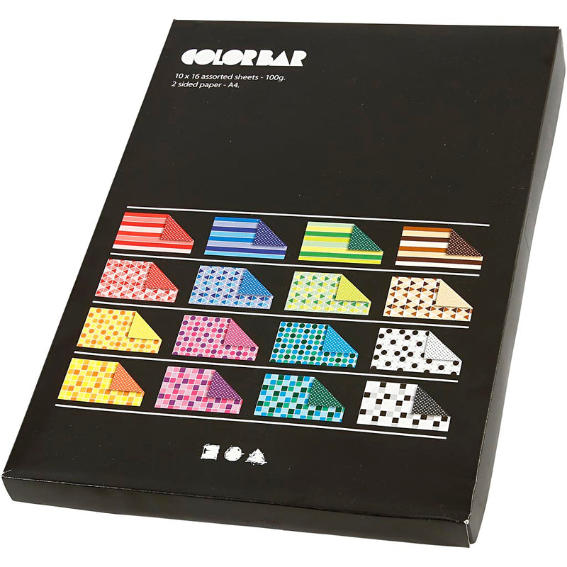Afbeelding laden in galerijviewer, Https: www.cchobby.nl color-bar-papier-a4-vel-210x297-mm-100-gr-diverse-kleuren-16x10-vel-1-doos-25377