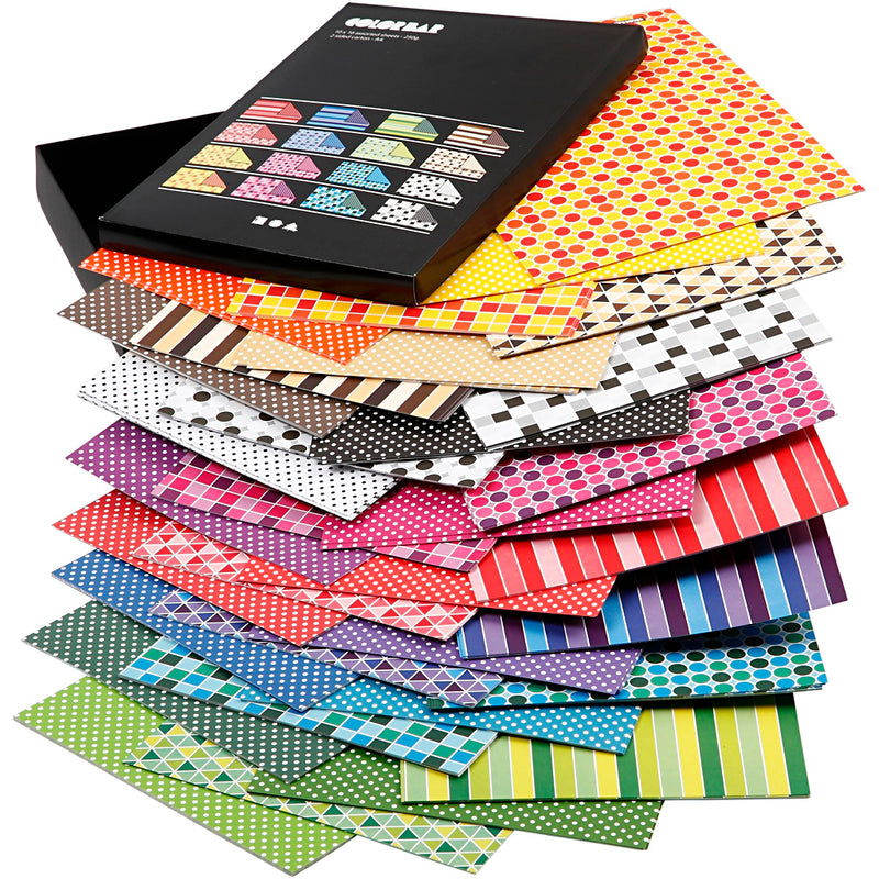 Afbeelding laden in galerijviewer, Https: www.cchobby.nl color-bar-papier-a4-vel-210x297-mm-100-gr-diverse-kleuren-16x10-vel-1-doos-25377